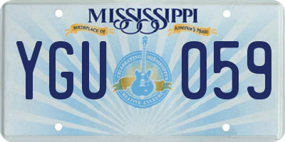MS license plate YGU059