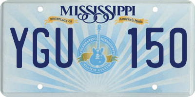 MS license plate YGU150