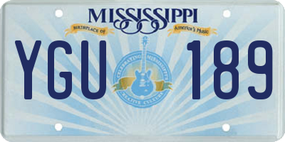 MS license plate YGU189
