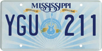 MS license plate YGU211