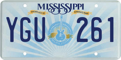 MS license plate YGU261