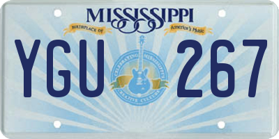 MS license plate YGU267