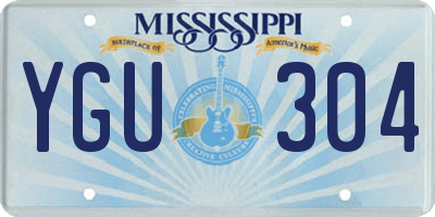 MS license plate YGU304