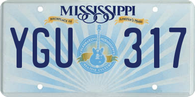 MS license plate YGU317