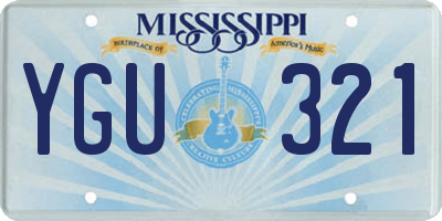 MS license plate YGU321