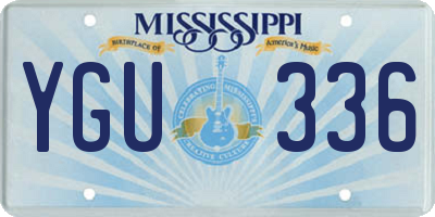 MS license plate YGU336