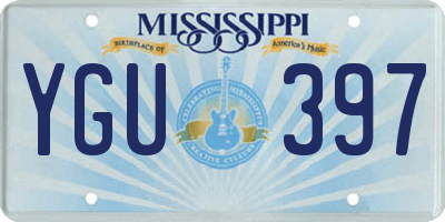 MS license plate YGU397