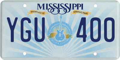 MS license plate YGU400