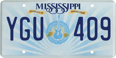 MS license plate YGU409
