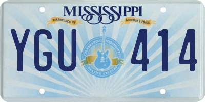 MS license plate YGU414