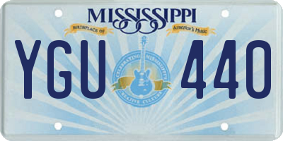 MS license plate YGU440