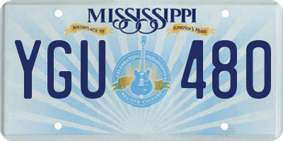 MS license plate YGU480