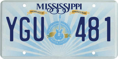 MS license plate YGU481