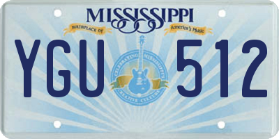 MS license plate YGU512