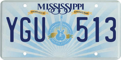 MS license plate YGU513