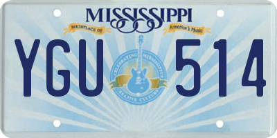 MS license plate YGU514