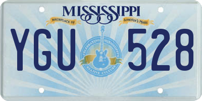 MS license plate YGU528