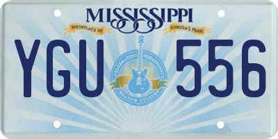 MS license plate YGU556