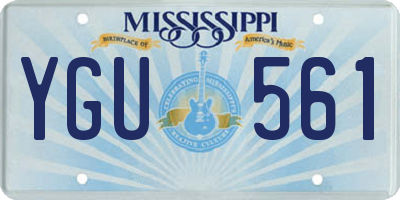 MS license plate YGU561