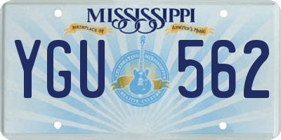 MS license plate YGU562
