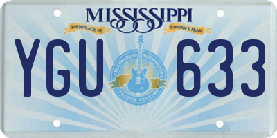 MS license plate YGU633