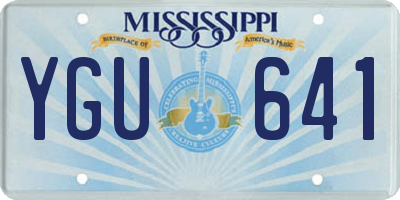 MS license plate YGU641