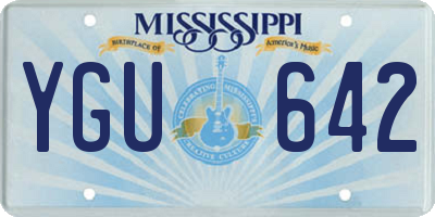 MS license plate YGU642