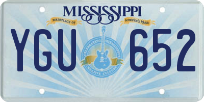 MS license plate YGU652