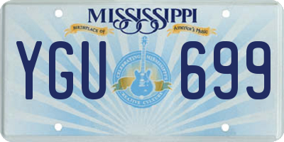 MS license plate YGU699