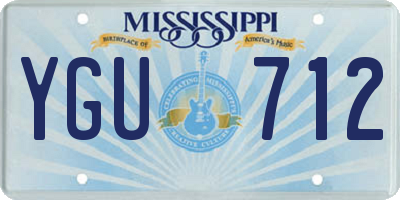 MS license plate YGU712