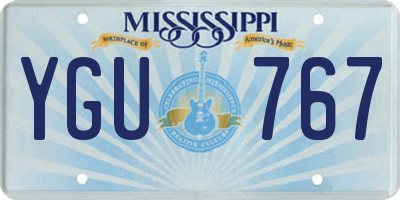 MS license plate YGU767