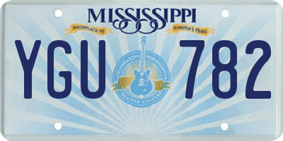 MS license plate YGU782