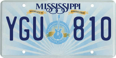 MS license plate YGU810