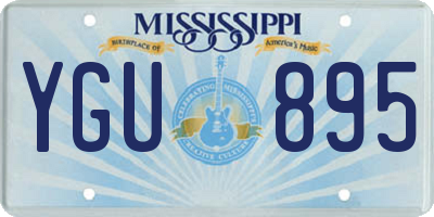 MS license plate YGU895