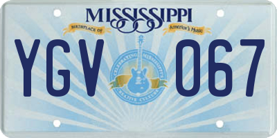 MS license plate YGV067
