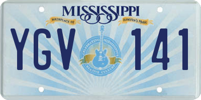 MS license plate YGV141