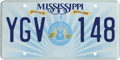 MS license plate YGV148