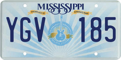 MS license plate YGV185