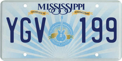 MS license plate YGV199