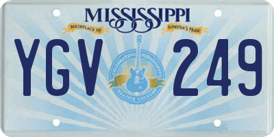 MS license plate YGV249