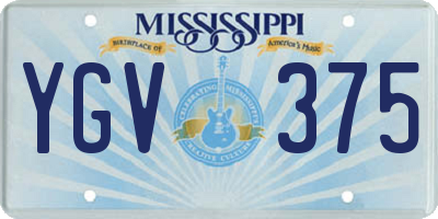 MS license plate YGV375