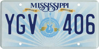 MS license plate YGV406
