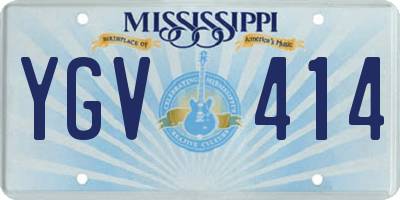 MS license plate YGV414