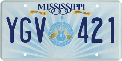 MS license plate YGV421