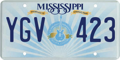 MS license plate YGV423