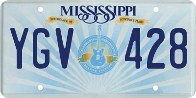 MS license plate YGV428
