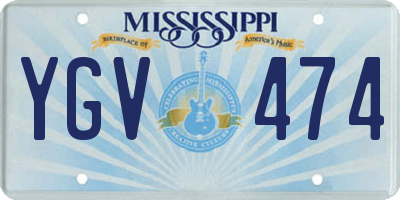 MS license plate YGV474