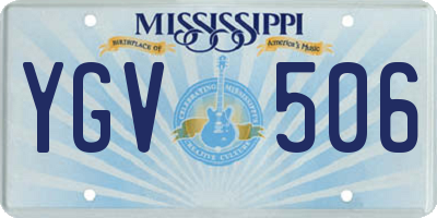 MS license plate YGV506