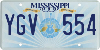 MS license plate YGV554