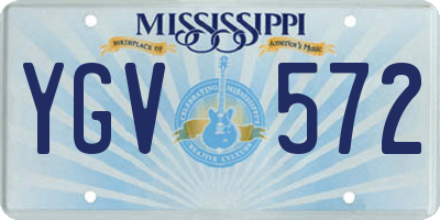 MS license plate YGV572